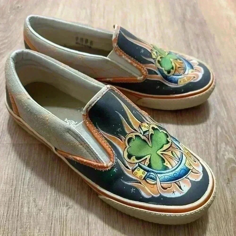 CHRISTIAN AUDIGIER | Women's‎ Stragglers Lucky Clover Slip-On Deck Shoes, Size 6